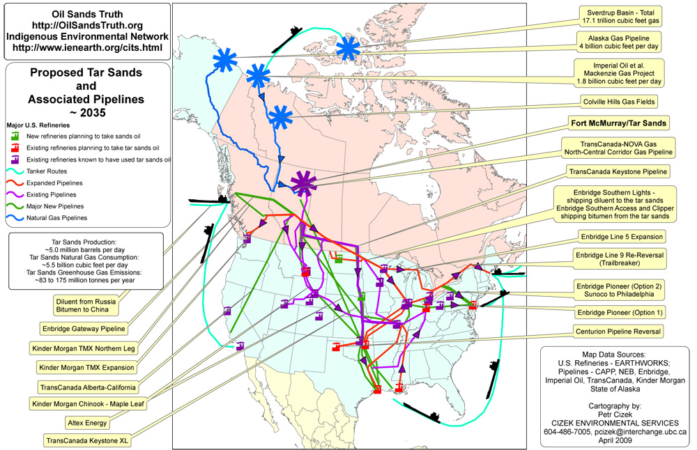 Updated Continental Maps: Pipelines in 2035